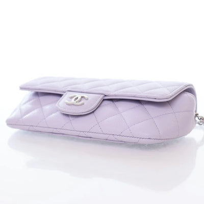 Chanel Sunglasses Case with Chain Lilac Caviar