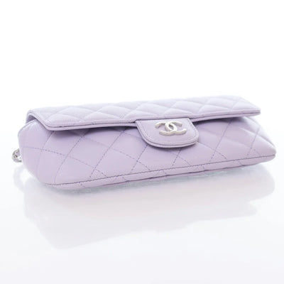 Chanel Sunglasses Case with Chain Lilac Caviar