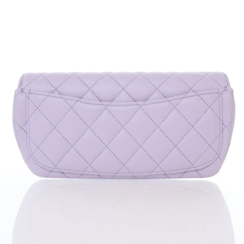 Chanel Sunglasses Case with Chain Lilac Caviar