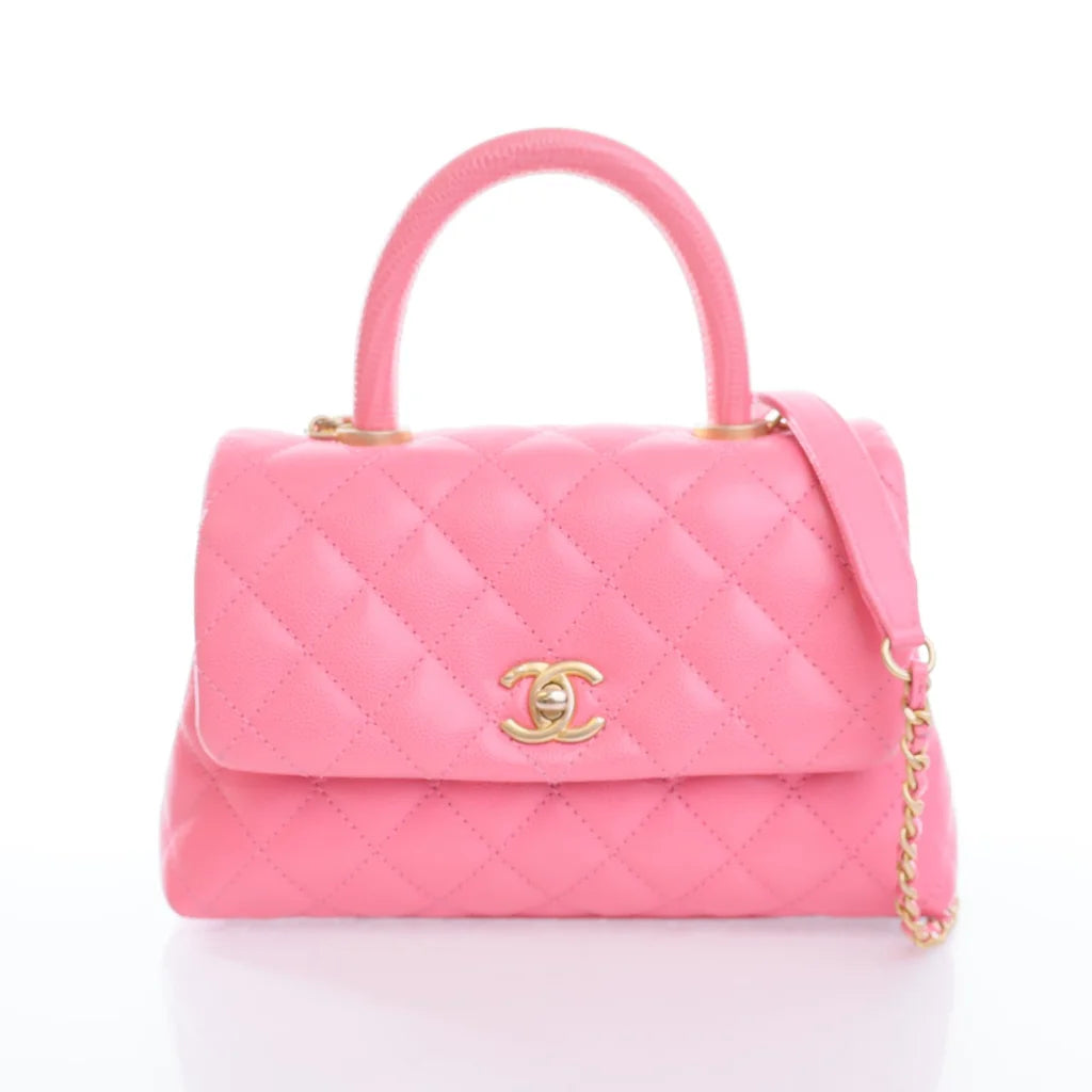 Chanel Coco Handle Small Pink Caviar