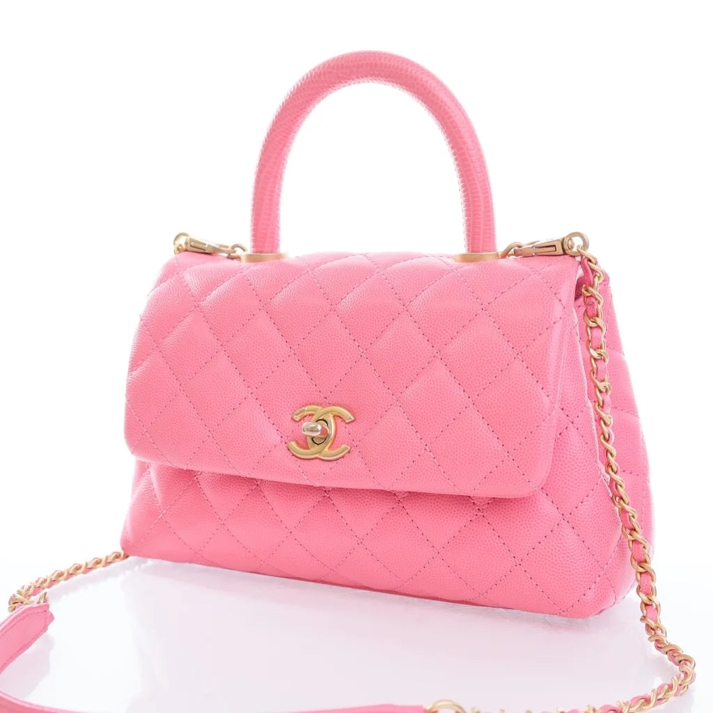 Chanel Coco Handle Small Pink Caviar