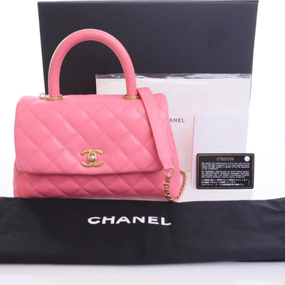 Chanel Coco Handle Small Pink Caviar