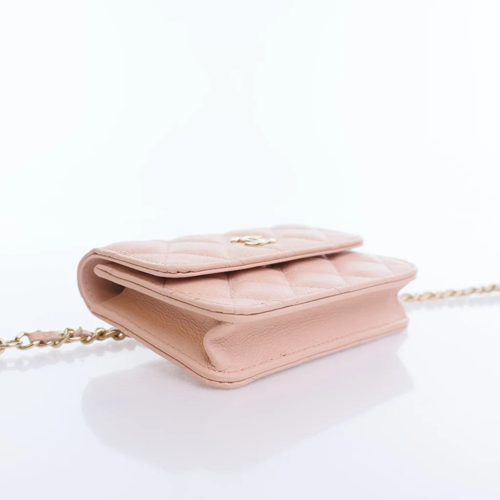 Chanel Bow Belt Bag Beige Caviar