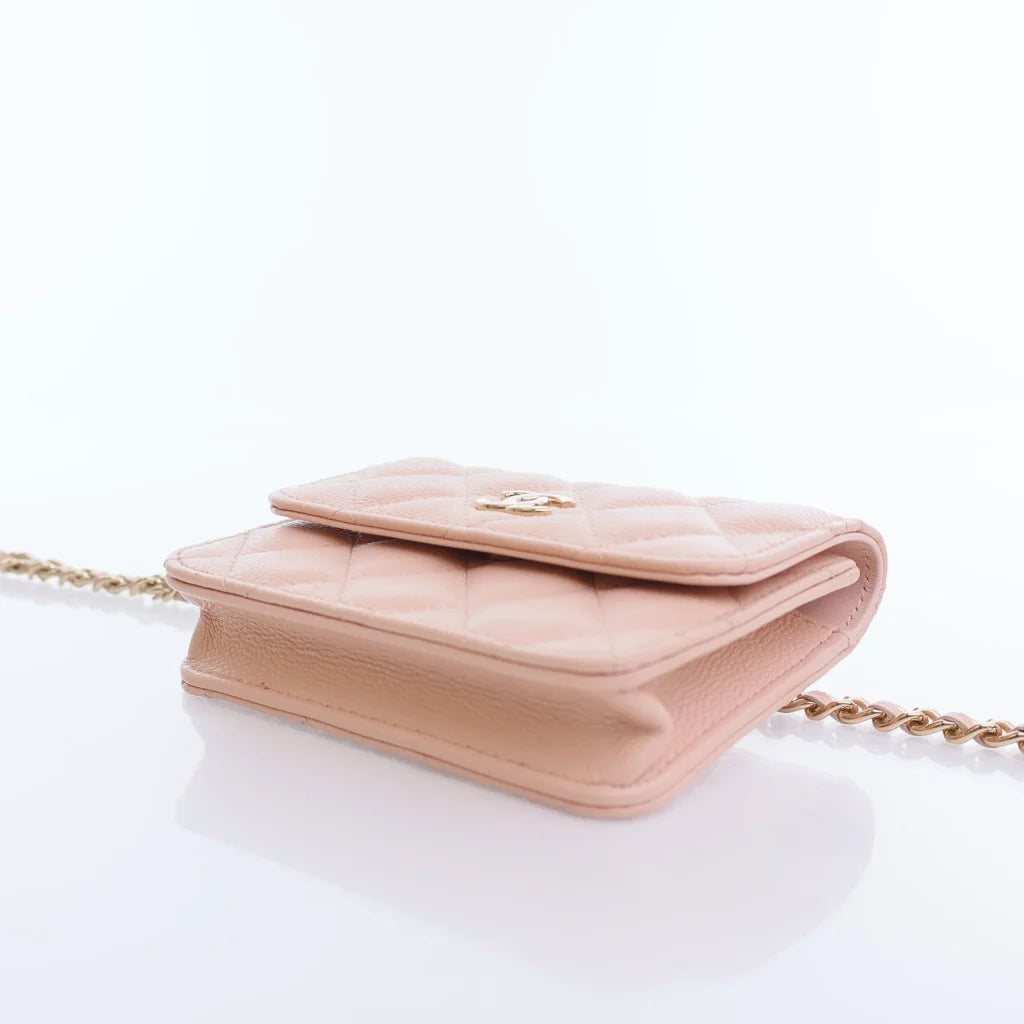 Chanel Bow Belt Bag Beige Caviar