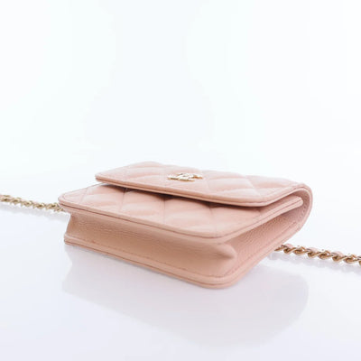 Chanel Bow Belt Bag Beige Caviar