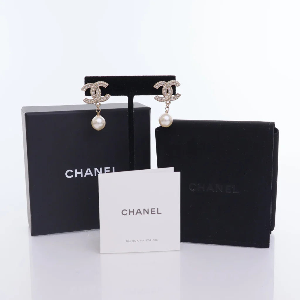 Chanel Pearl Drop Earrings