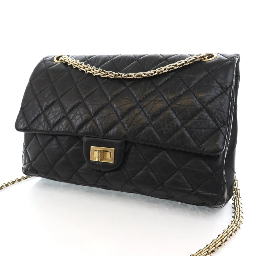 Chanel Reissue 226 Black Distressed Calfskin