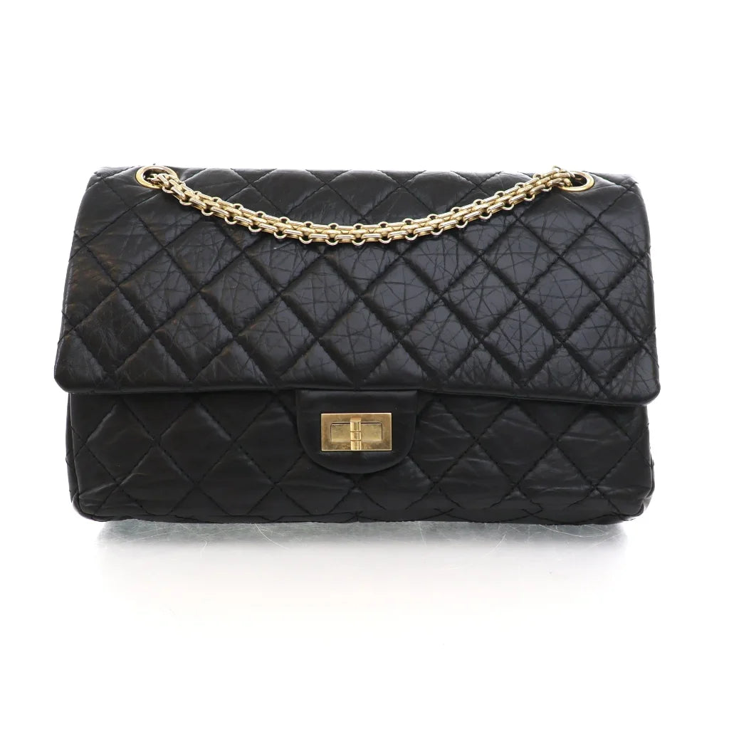 Chanel Reissue 226 Black Distressed Calfskin