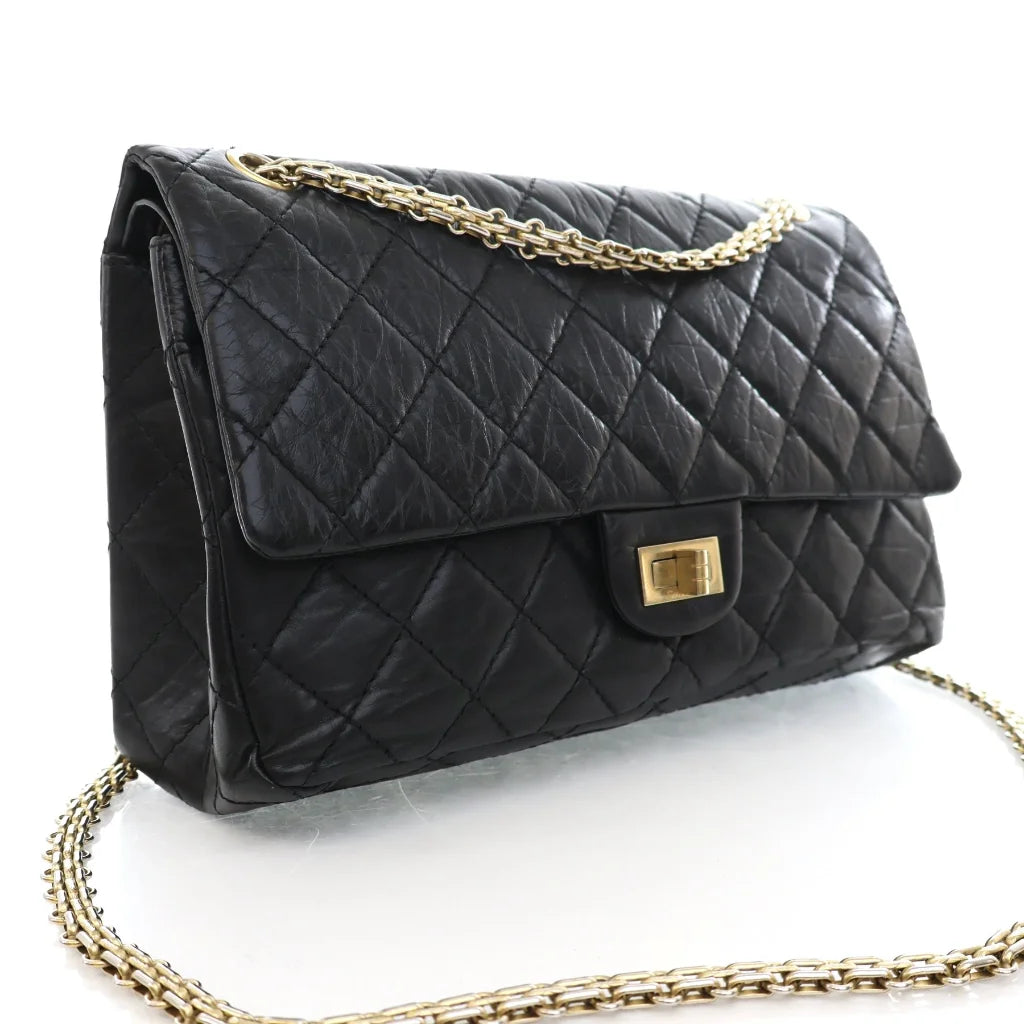 Chanel Reissue 226 Black Distressed Calfskin