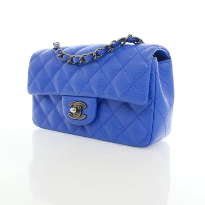 Chanel Mini Rectangle Blue Caviar