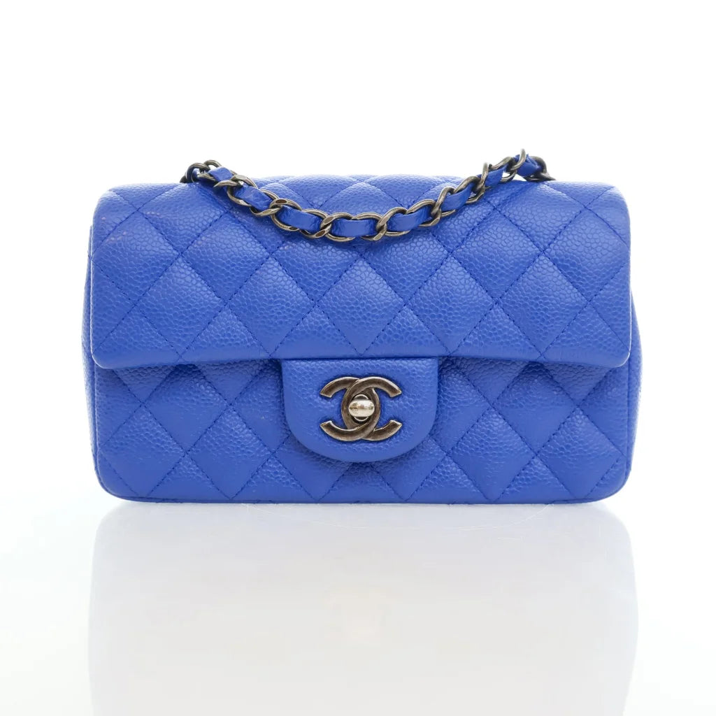 Chanel Mini Rectangle Blue Caviar