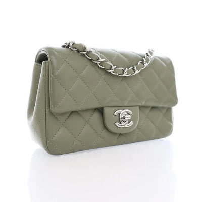 Chanel Mini Rectangle Green Lambskin