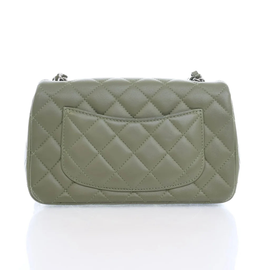 Chanel Mini Rectangle Green Lambskin