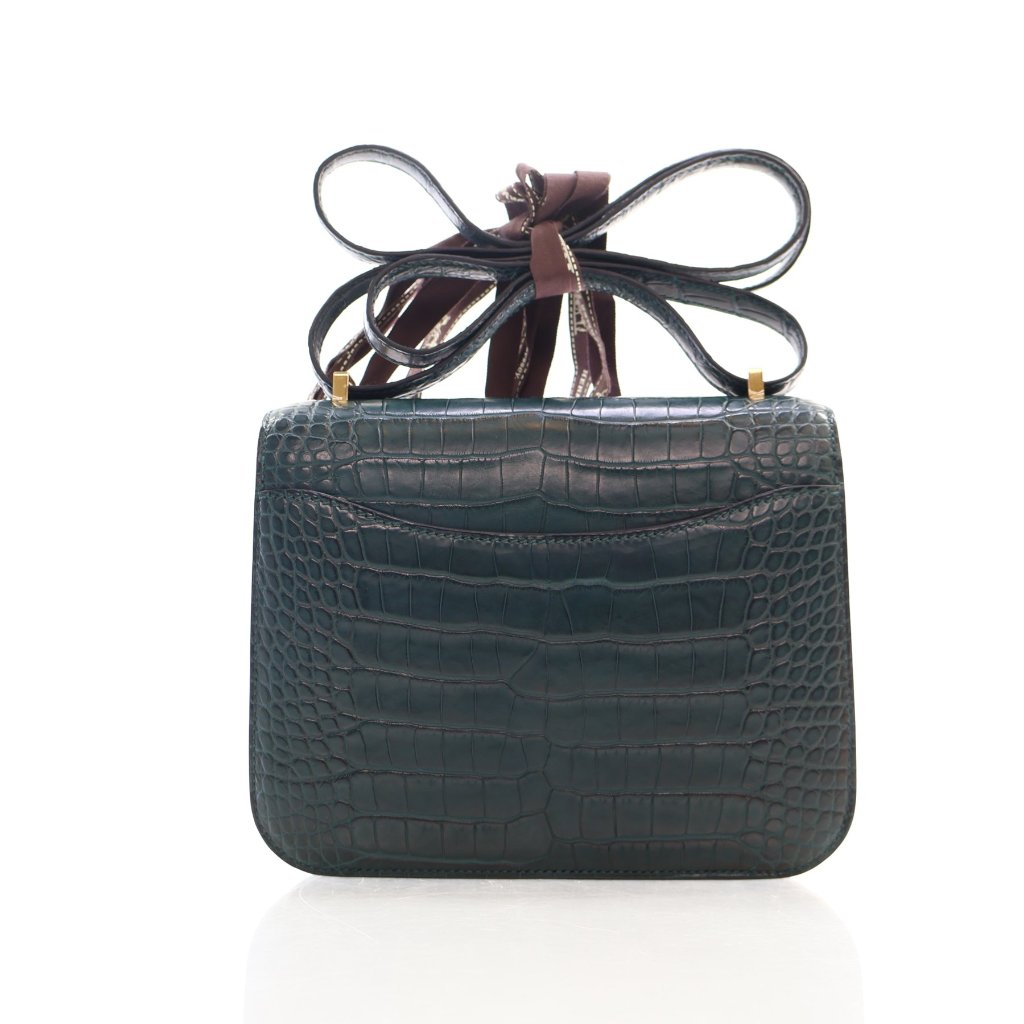 Hermes Constance 18 Vert Cypress Alligator