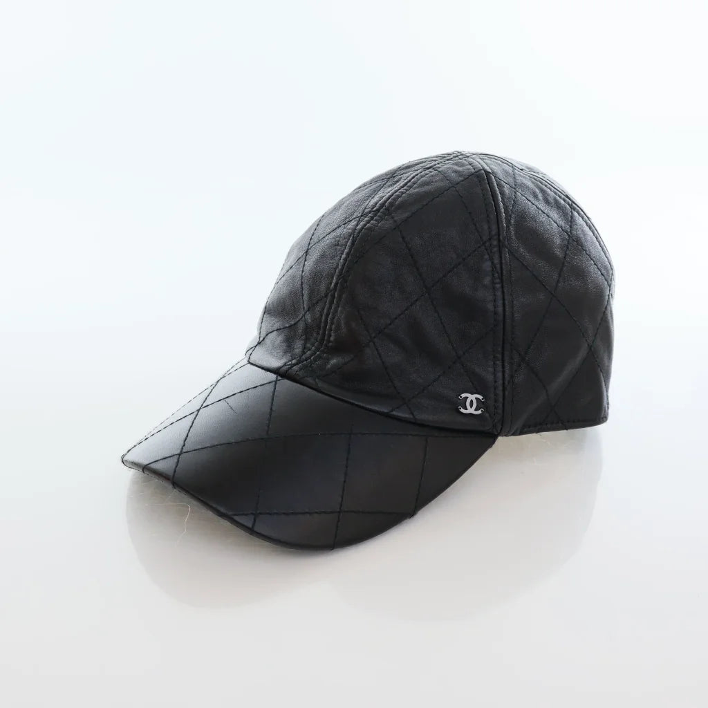 Chanel Baseball Cap Black Lambskin