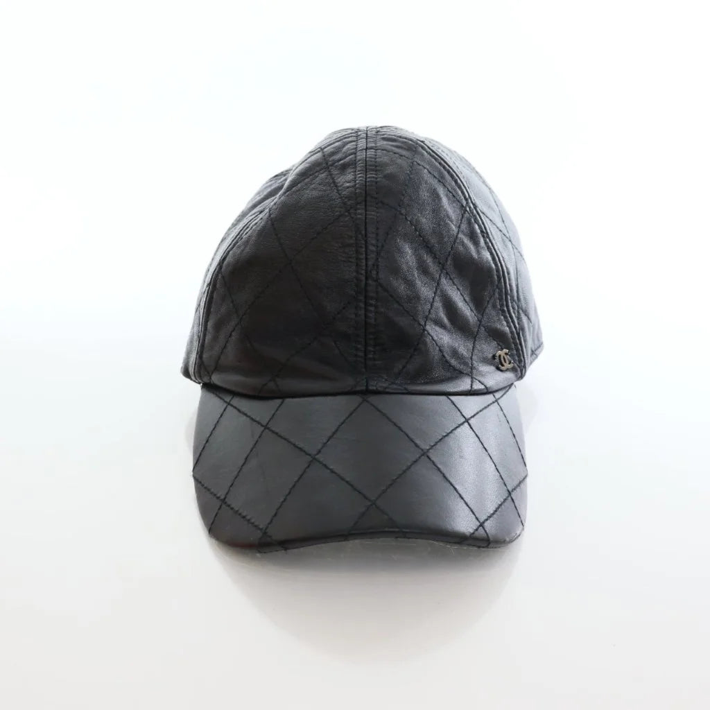 Chanel Baseball Cap Black Lambskin