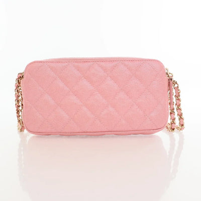 Chanel Double Zip Wallet On Chain (WOC) Pink Caviar