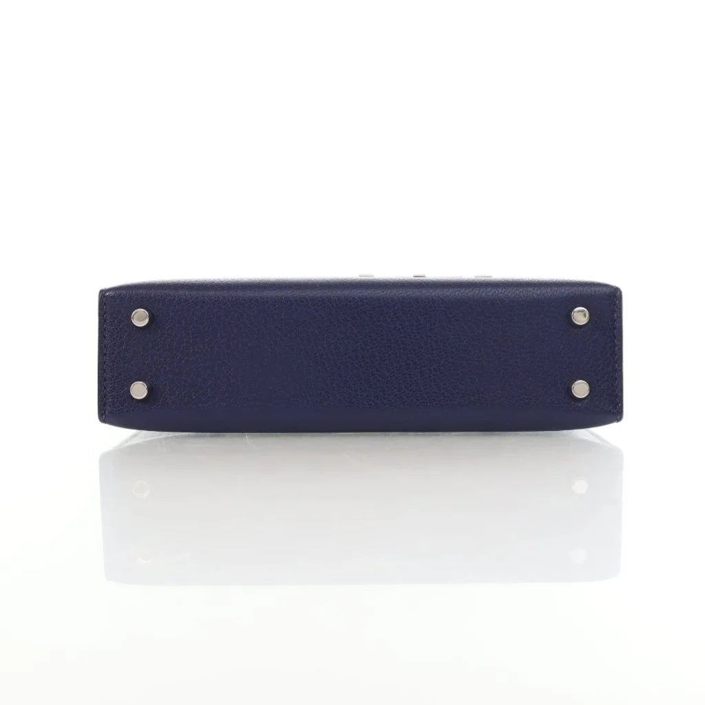 Hermes Verrou Mini Bleu Saphir Chevre Mysore