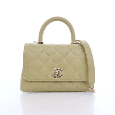 Chanel Coco Handle Mini Green Caviar