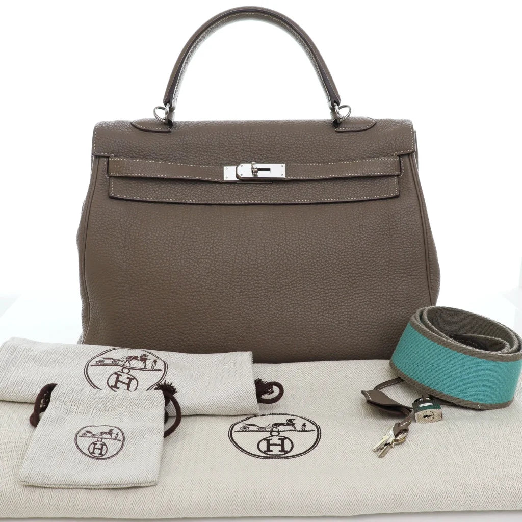 Hermes Kelly 35 Etoupe Togo