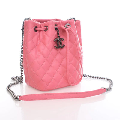 Chanel Quilted Drawstring Bucket Bag