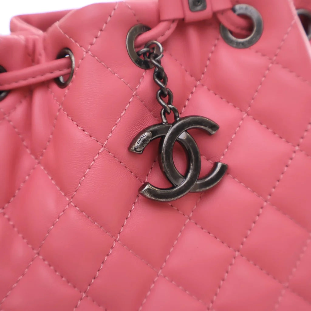 Chanel Quilted Drawstring Bucket Bag