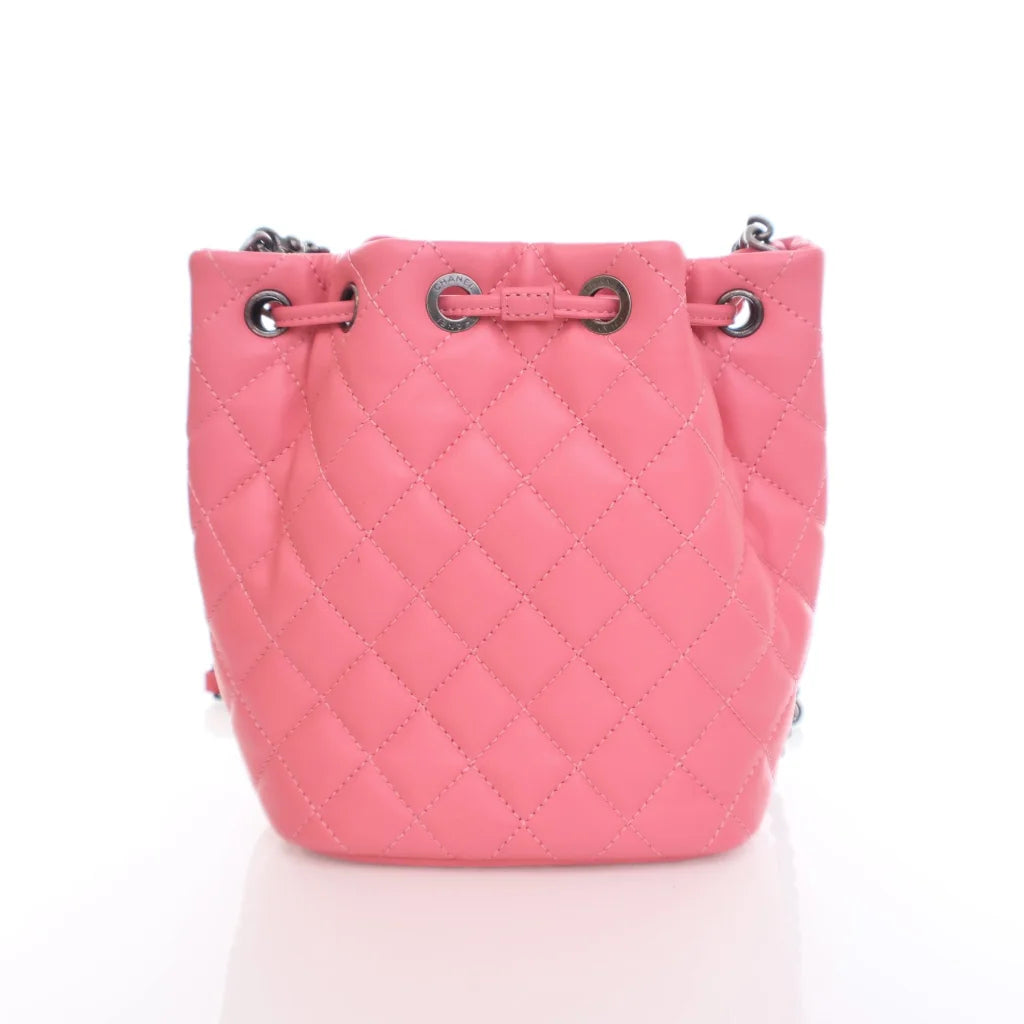 Chanel Quilted Drawstring Bucket Bag