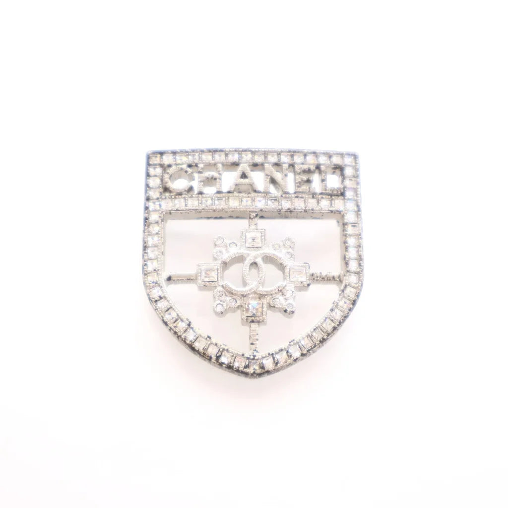 Chanel Crystal Shield Brooch