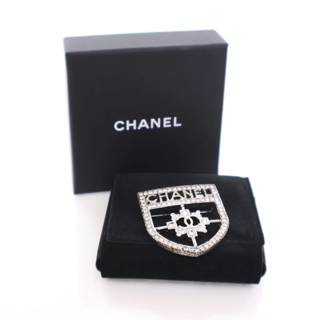 Chanel Crystal Shield Brooch