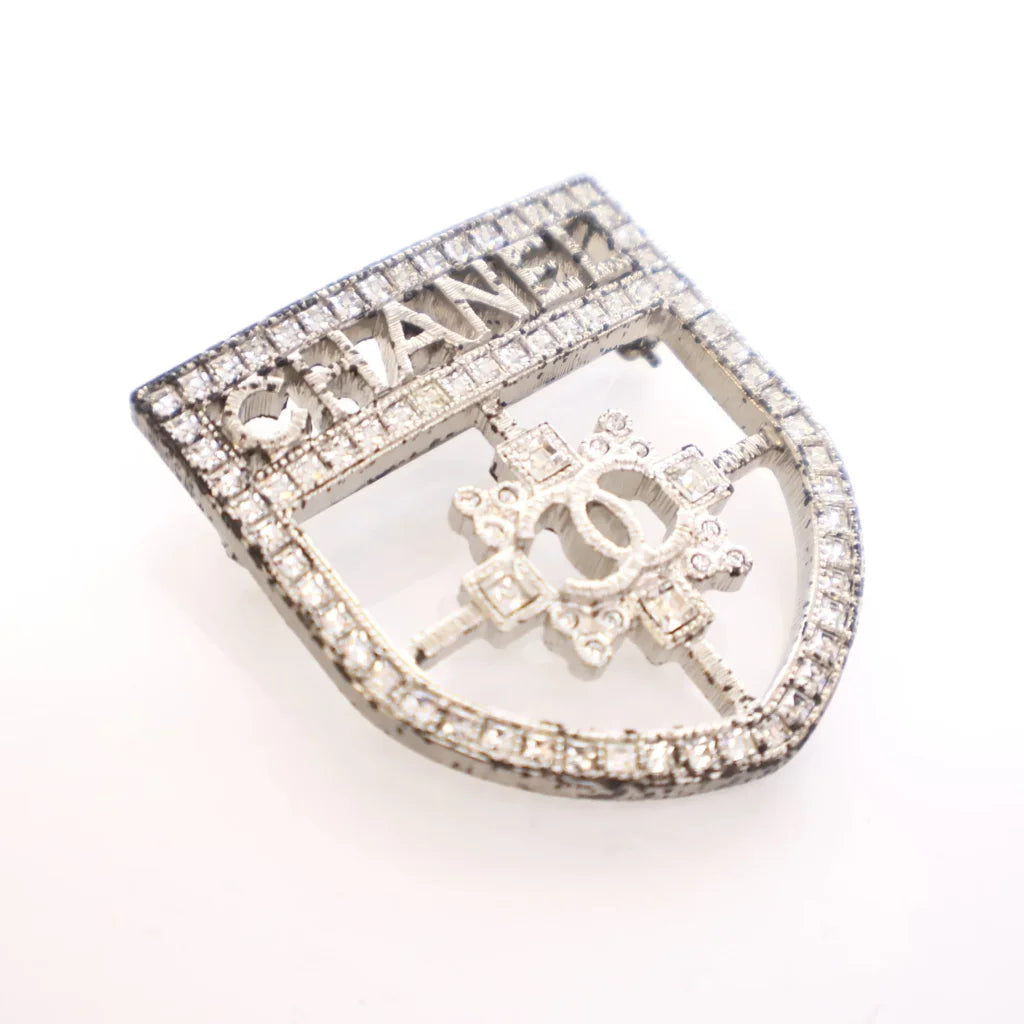 Chanel Crystal Shield Brooch