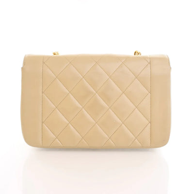 Chanel Vintage Diana Small Beige Lambskin