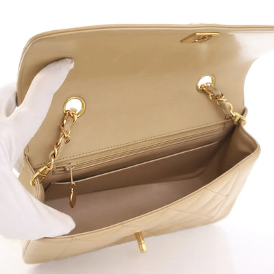 Chanel Vintage Diana Small Beige Lambskin