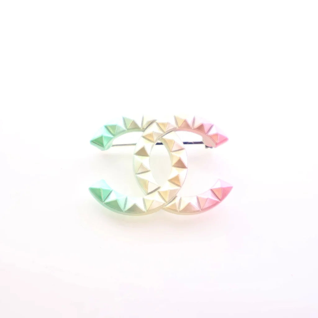 Chanel Multicolor Studded Brooch