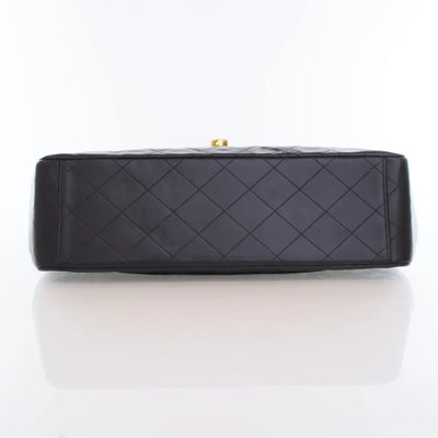 Chanel Vintage Maxi XL Flap Black Lambskin