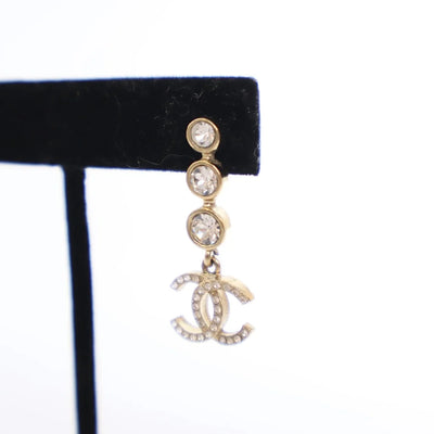 Chanel Crystal CC Drop Earrings