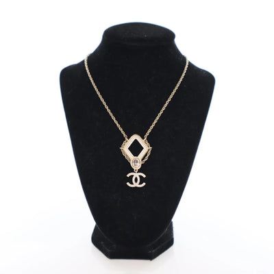 Chanel Crystal CC Drop Pendant Necklace