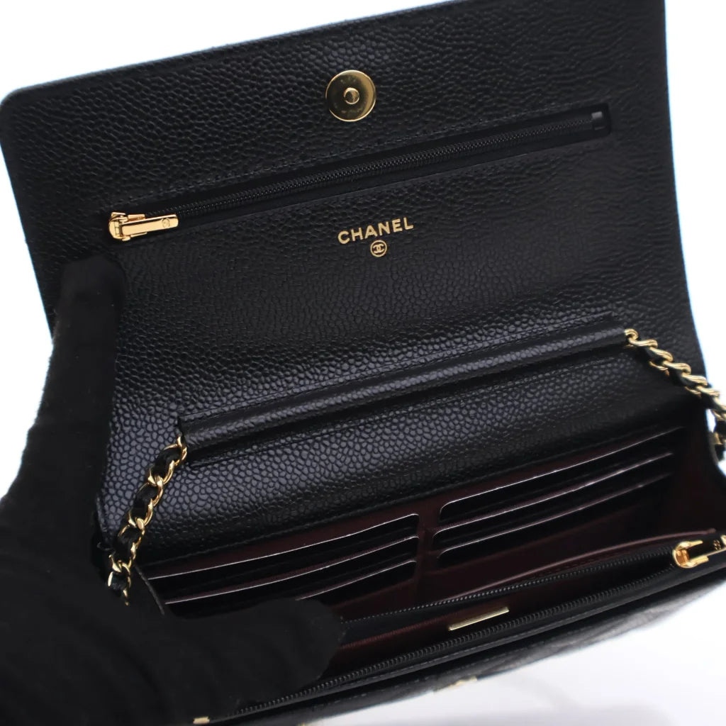 Chanel Wallet On Chain (WOC) Black Caviar