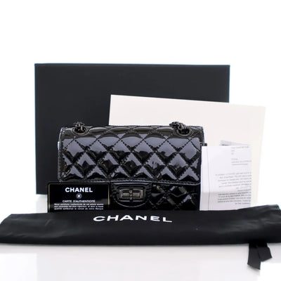 Chanel Mini Reissue 224 Black Patent