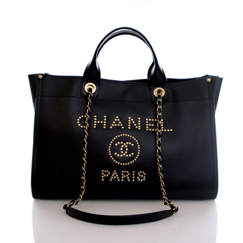 Chanel Medium Deauville Tote Black Caviar