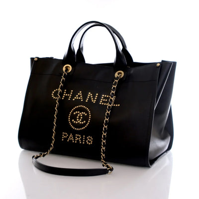 Chanel Medium Deauville Tote Black Caviar