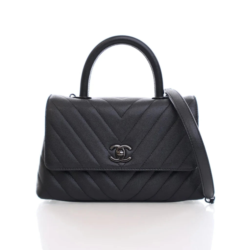 Chanel Coco Handle Small Black Caviar