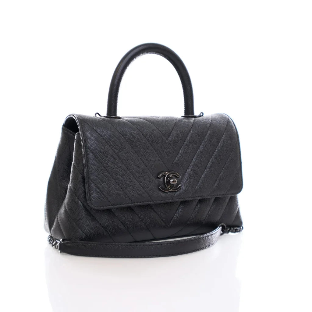 Chanel Coco Handle Small Black Caviar