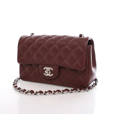 Chanel Mini Rectangle Burgundy Lambskin