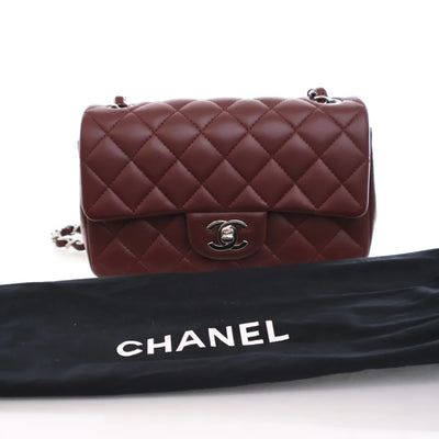 Chanel Mini Rectangle Burgundy Lambskin