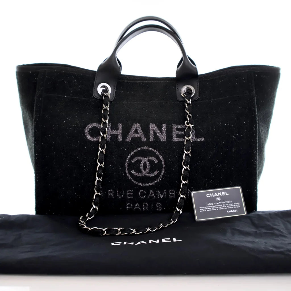 Chanel Medium Deauville Tote Black