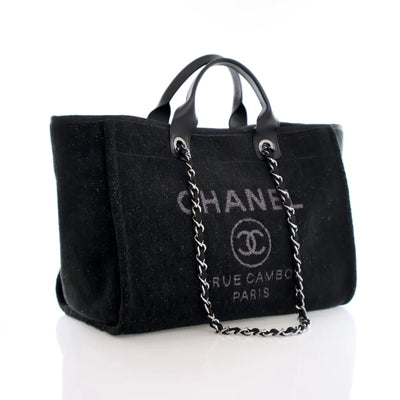 Chanel Medium Deauville Tote Black