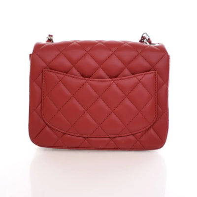 Chanel Mini Square Red Lambskin