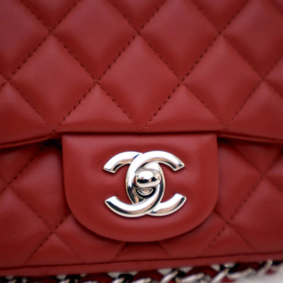 Chanel Mini Square Red Lambskin