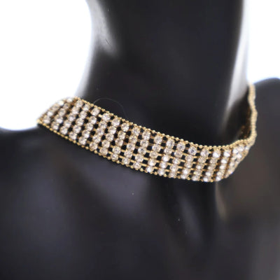 Saint Laurent Crystal Choker Necklace