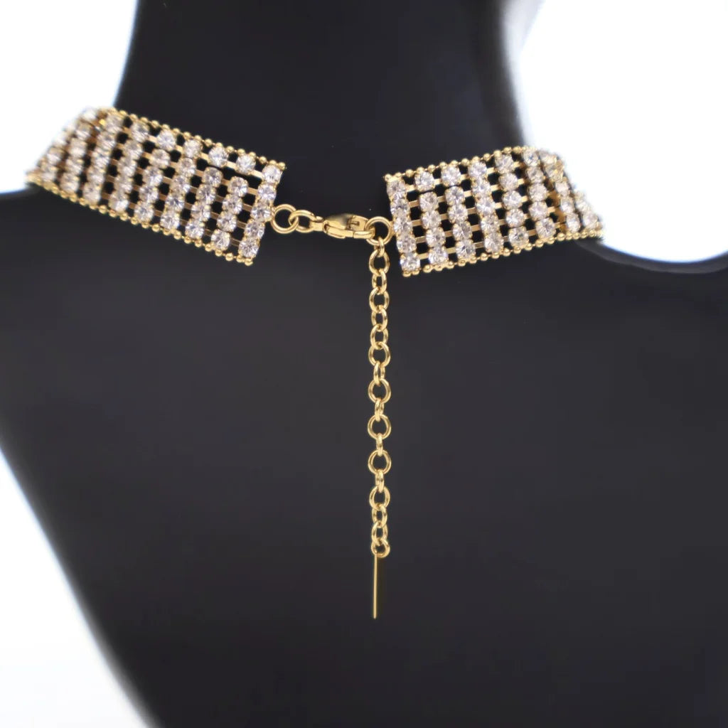 Saint Laurent Crystal Choker Necklace